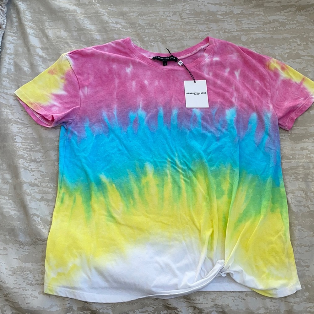Generation Love Distressed Tie Dye Tee NWT Medium